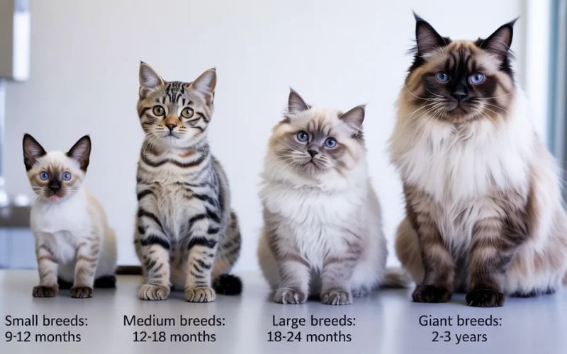 when do cats stop growing​