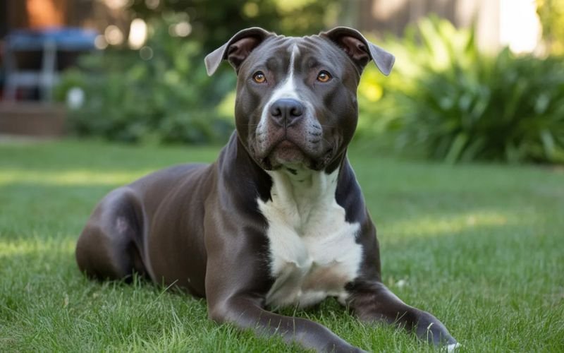 pitbull dog black